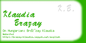 klaudia brazay business card